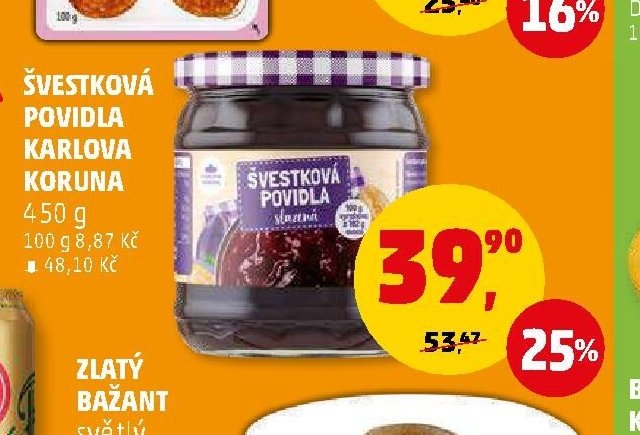 Švestková povidla Karlova Koruna