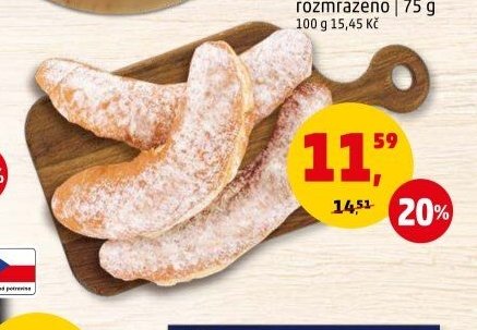 Koblihový banánek s krémovou náplní