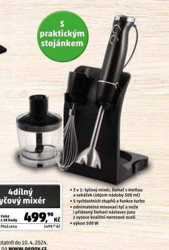 4dílný tyčový mixér