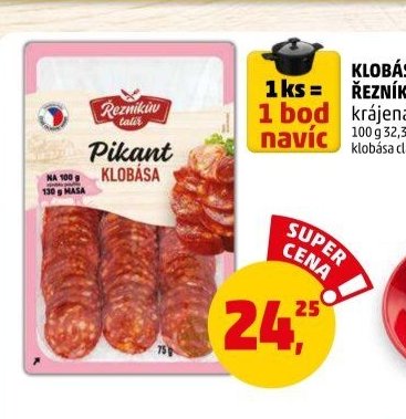 Klobása pikant Řezníkův talíř