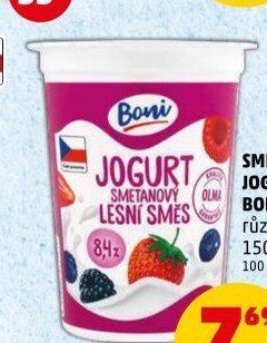 SMETANOVÝ JOGURT BONI různé druhy 150 g