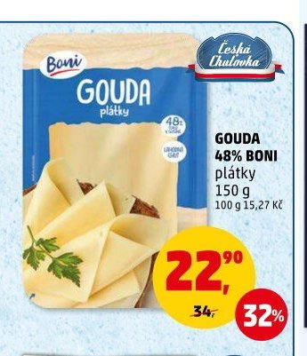 GOUDA 48% BONI plátky 150 g