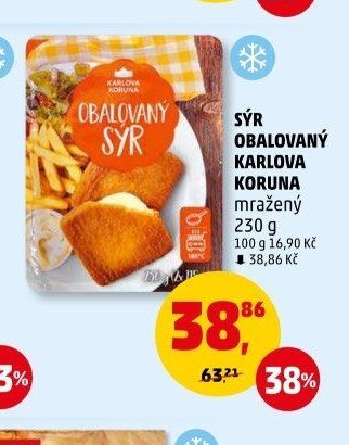 Sýr obalovaný Karlova Koruna