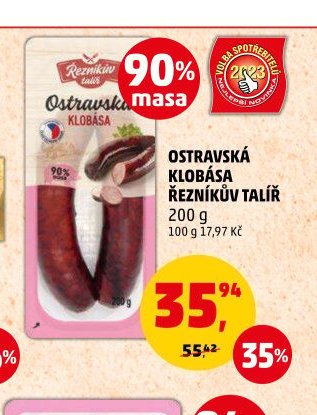 OSTRAVSKÁ KLOBÁSA ŘEZNÍKŮV TALÍŘ