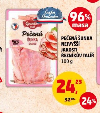 PEČENÁ ŠUNKA NEJVYŠŠÍ JAKOSTI ŘEZNÍKŮV TALÍŘ