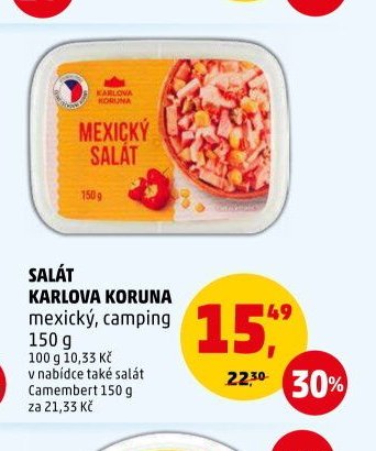 SALÁT KARLOVA KORUNA mexický, camping 150 g
