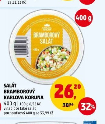 SALÁT BRAMBOROVÝ KARLOVA KORUNA 400 g