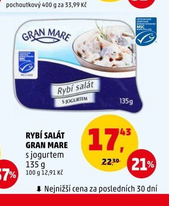 RYBÍ SALÁT GRAN MARE s jogurtem 135 g