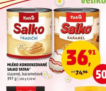 Mléko kondenzované Salko Tatra