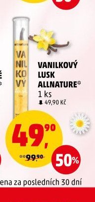 Vanilkový lusk Allnature