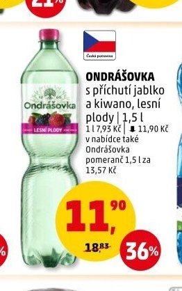 ONDRÁŠOVKA s příchutí jablko a kiwano, lesní plody