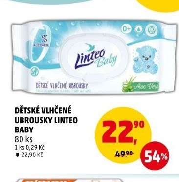DĚTSKÉ VLHČENÉ UBROUSKY LINTEO BABY
