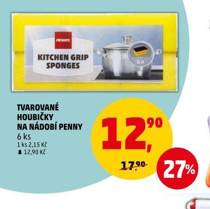 Tvarované houbičky na nádobí Penny