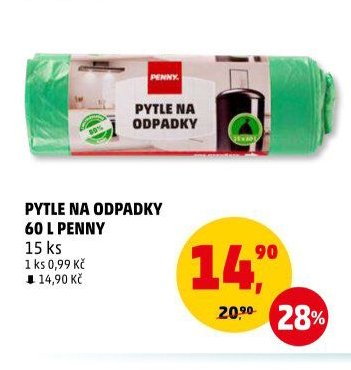 Pytle na odpadky 60 l Penny