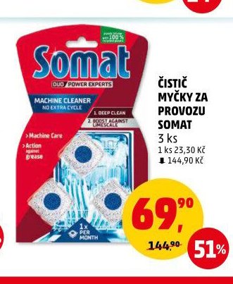 Čistič myčky za provozu Somat