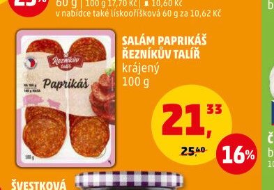 Salám Paprikáš Řezníkův talíř