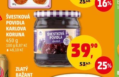 Švestková povidla Karlova Koruna