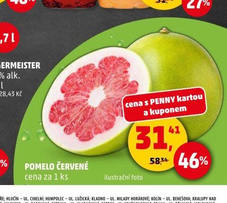 Pomelo červené