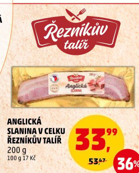 Anglická slanina Řezníkův talíř