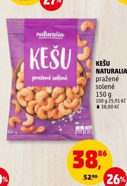 Kešu pražené Naturalia