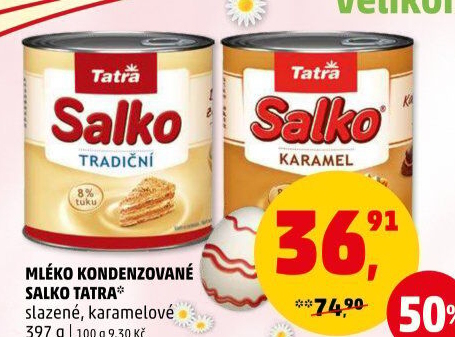 Mléko kondenzované Salko Tatra