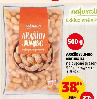 Neloupané arašídy Naturalia