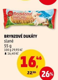 Oplatky brynzové dukáty Tina