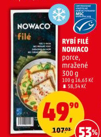 Rybí filé mražené Nowaco