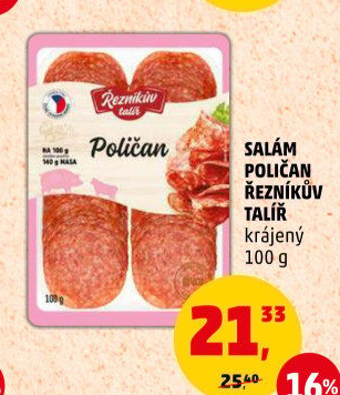 Salám Poličan Řezníkův talíř