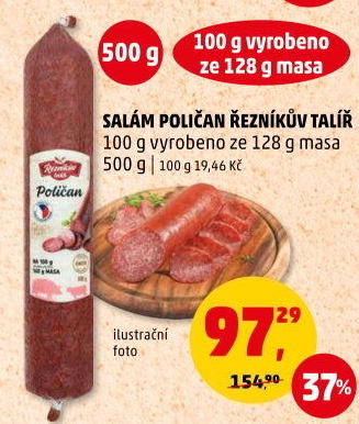 Salám Poličan Řezníkův talíř