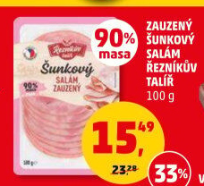 Salám šunkový zauzený Řezníkův talíř