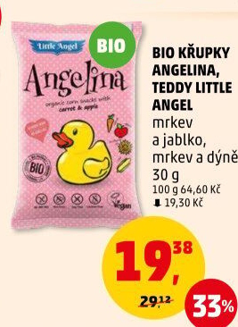 Snack bez lepku pro děti bio Angelina Little Angel