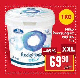 Milko Řecký jogurt bílý 0 % 1 kg