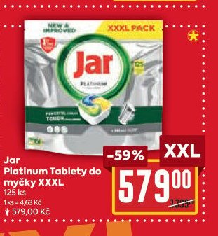 Jar Platinum Tablety do myčky XXXL 125 ks