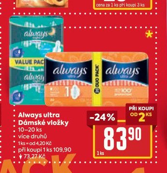 Always ultra Dámské vložky