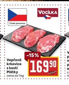 Vepřová krkovice s kostí Plátky