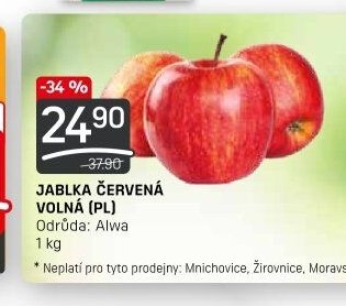 Jablka červená volná