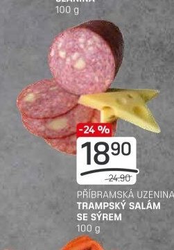 PŘÍBRAMSKÁ UZENINA TRAMPSKÝ SALÁM SE SÝREM