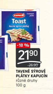 Tavené sýrové plátky Kapucin