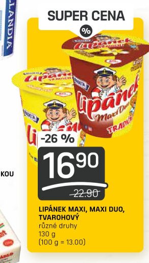 LIPÁNEK MAXI, MAXI DUO, TVAROHOVÝ