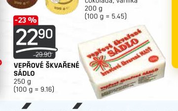 VEPŘOVÉ ŠKVAŘENÉ SÁDLO