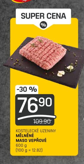 KOSTELECKÉ UZENINY MĚLNĚNÉ MASO VEPŘOVÉ