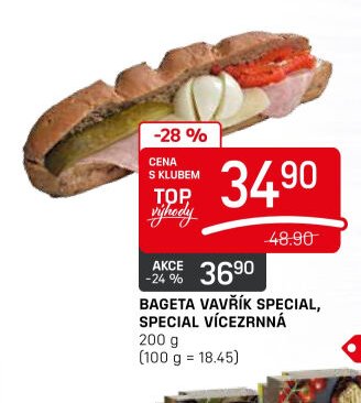 BAGETA VAVŘÍK SPECIAL, SPECIAL VÍCEZRNNÁ