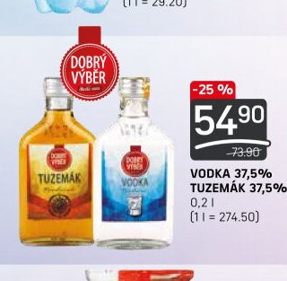 Vodka 37,5% Tuzemák 37,5%