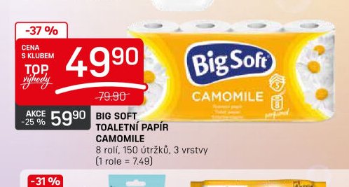 Big Soft toaletní papír Camomile