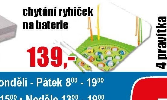 Chytání rybiček na baterie