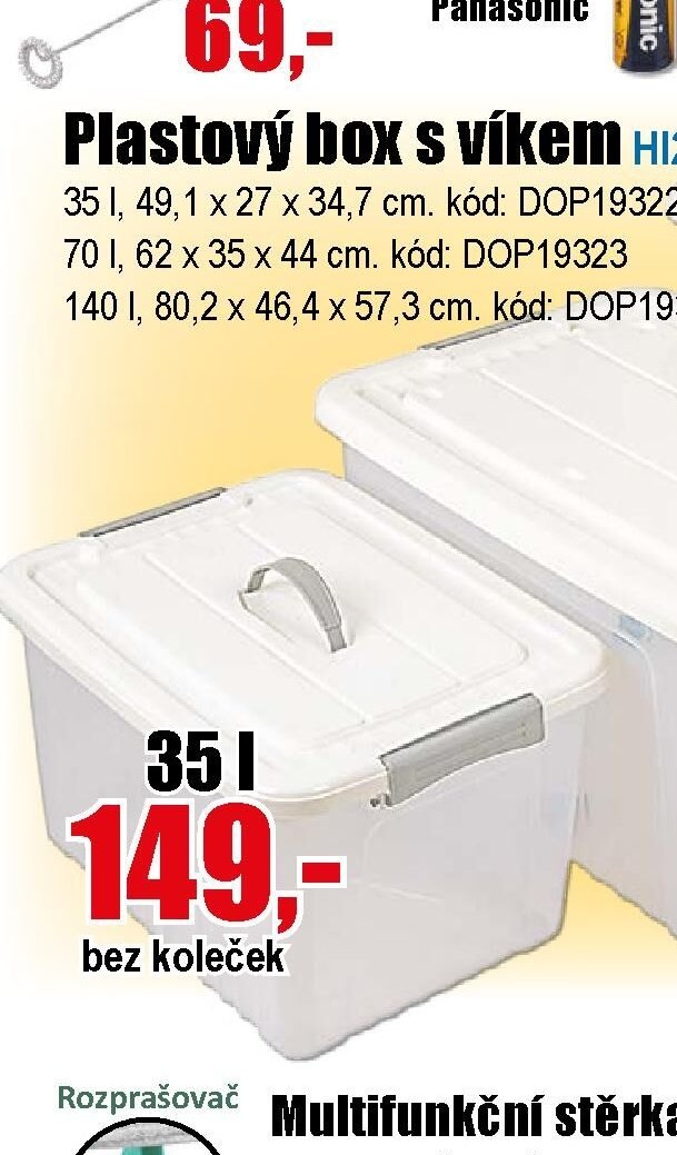 Plastový box s víkem 35l