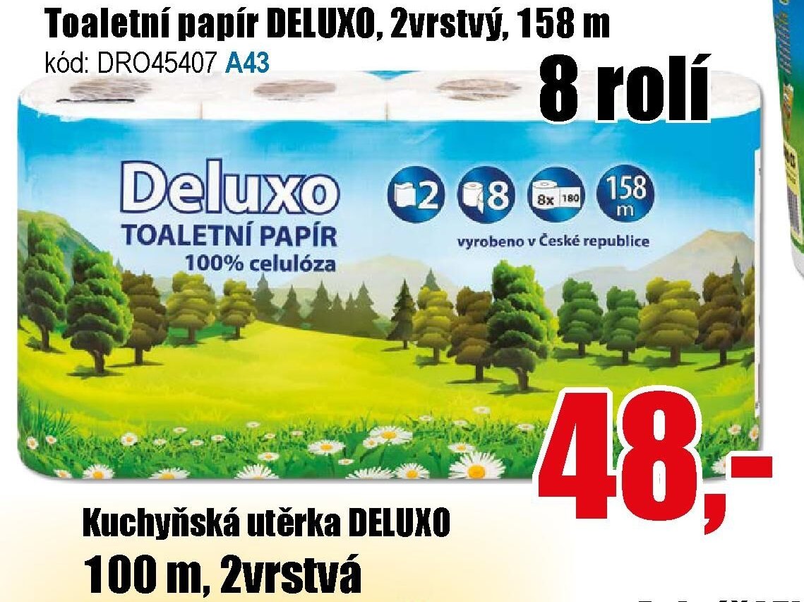 Toaletní papír DELUXO 158 m