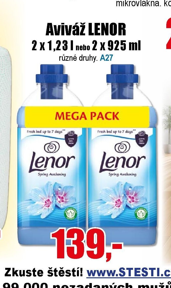 Aviváž LENOR 2x1,23 l nebo 2x925 ml