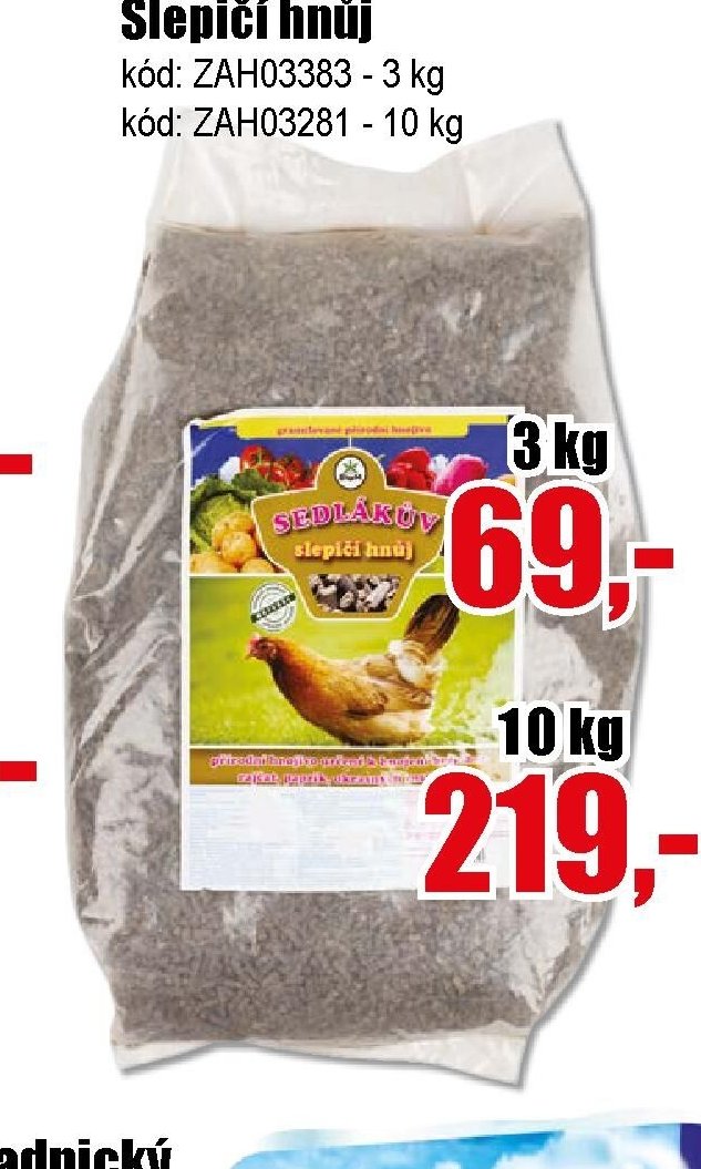 Slepičí hnůj 3 kg
